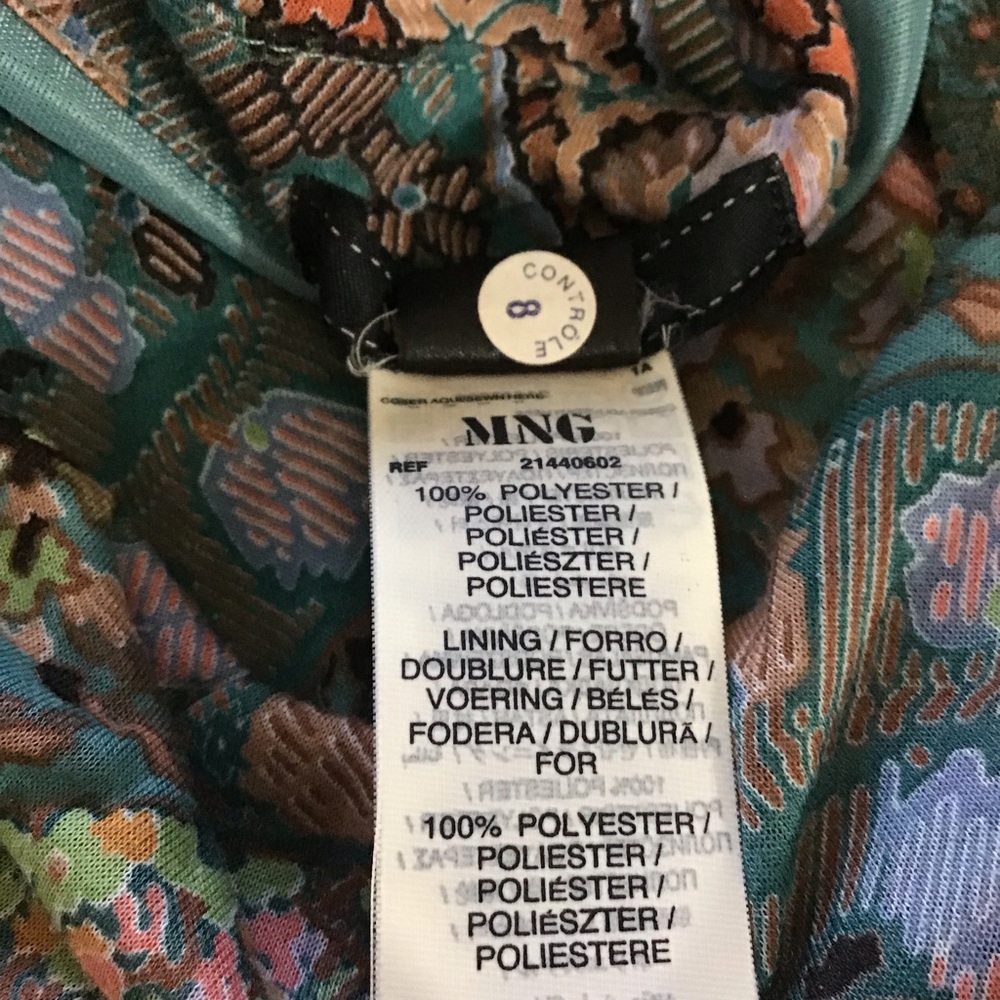 MANGO SUIT PAISLEY PRINT RUCHED SLEEVELESS DRESS - Picture 8 of 8